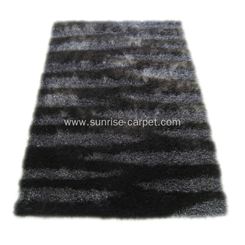 Polyester Silk Thick yarn with Design Rug